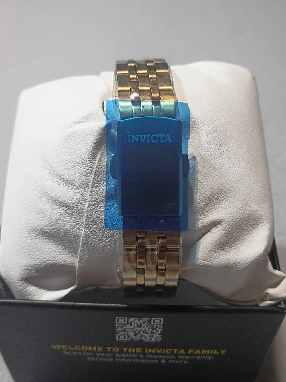 Invicta Gold Tone Watch with Black Dial and Crystal Bezel 33mm